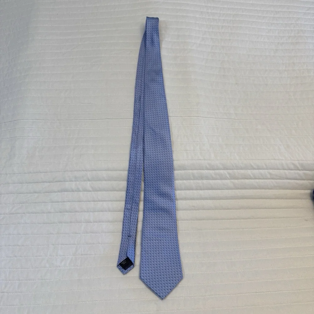 Joseph Abboud‎ Men's Tie Blue Square Pattern 100% Silk